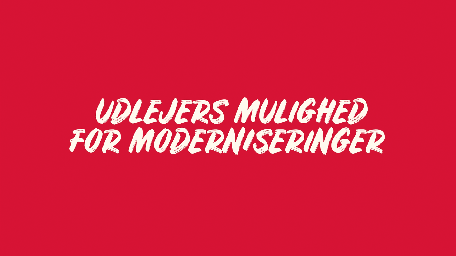 Udlejers mulighed for modernisering